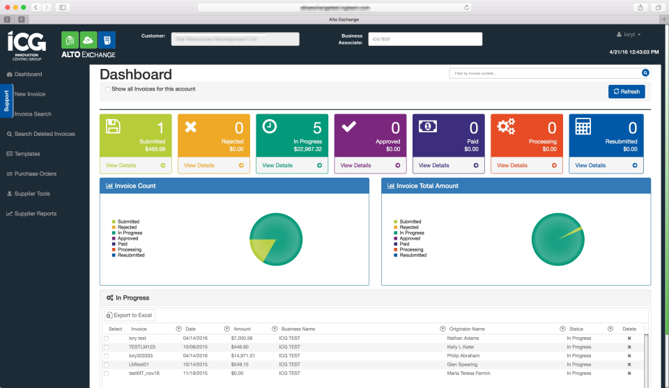 screenshot of ALTO Exchange